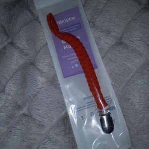 Baby girl boy infant pacifier clip rust color